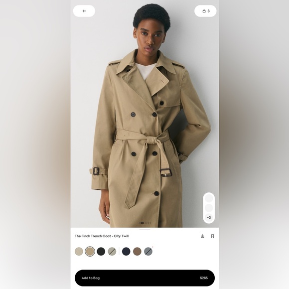 Aritzia Finch Trench Coat - Picture 2 of 5